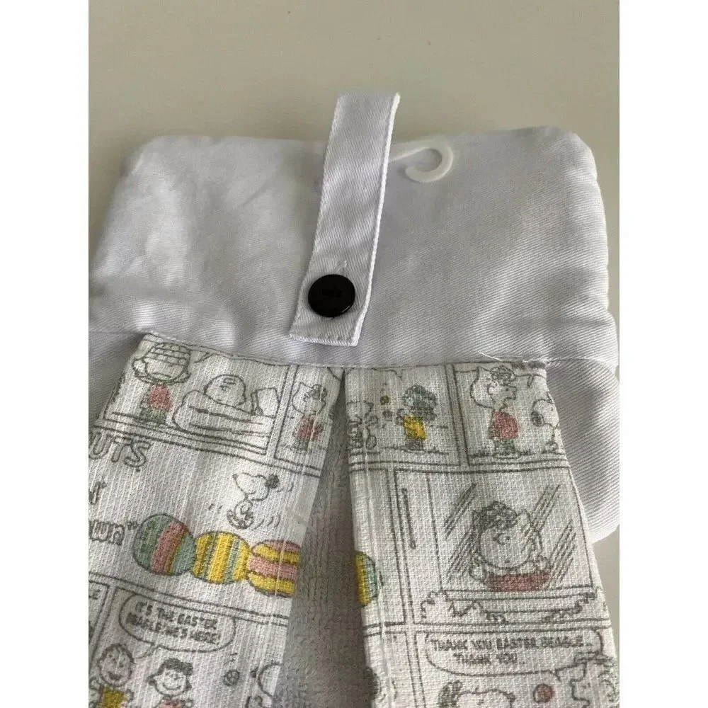 Peanuts Snoopy Hanging Kitchen Towel Easter‎ Charlie Brown Lucy Comic Pastel NWT